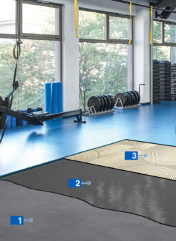 Gym rubber flooring